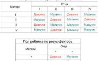 Как узнать пол ребенка по группе крови родителей