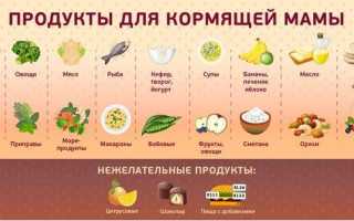 Диета при кормлении грудью, меню кормящей мамы для здоровья