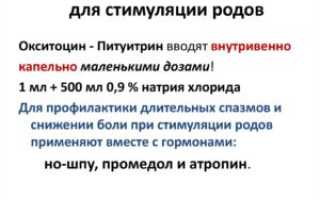 Препараты стимуляции родов для